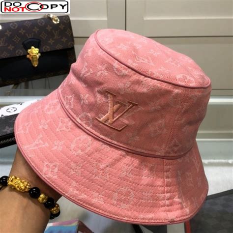 louis vuitton bucket hat pink|Louis Vuitton denim bucket hat.